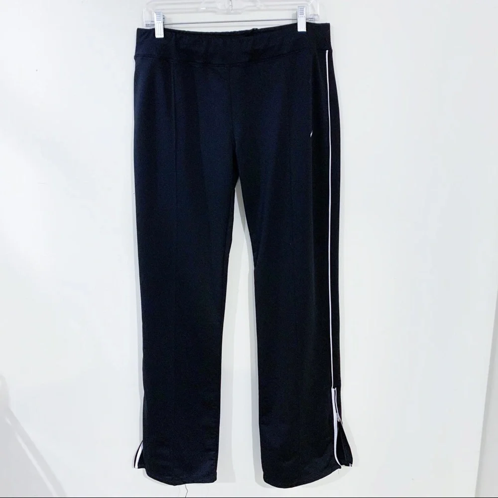 Nike Fit Dry Black Ankle Zip Workout Pants Size Large